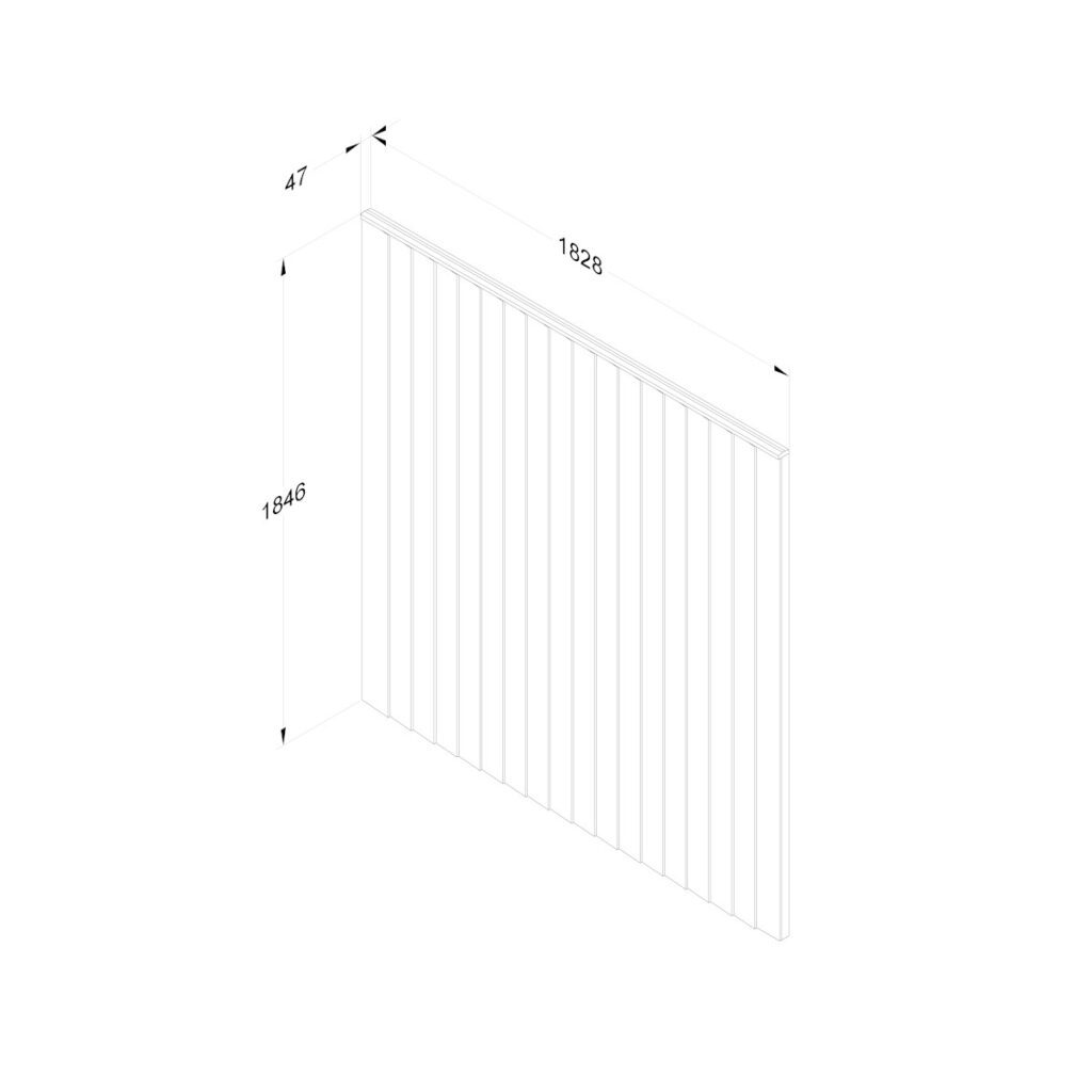 Forest Garden 6ft x 6ft Pressure Treated Closeboard Fence Panel – Pack of 4 5013053167823 2